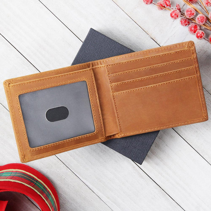 Dad | You are the anchor that keeps me grounded and guiding light - Graphic Leather Wallet