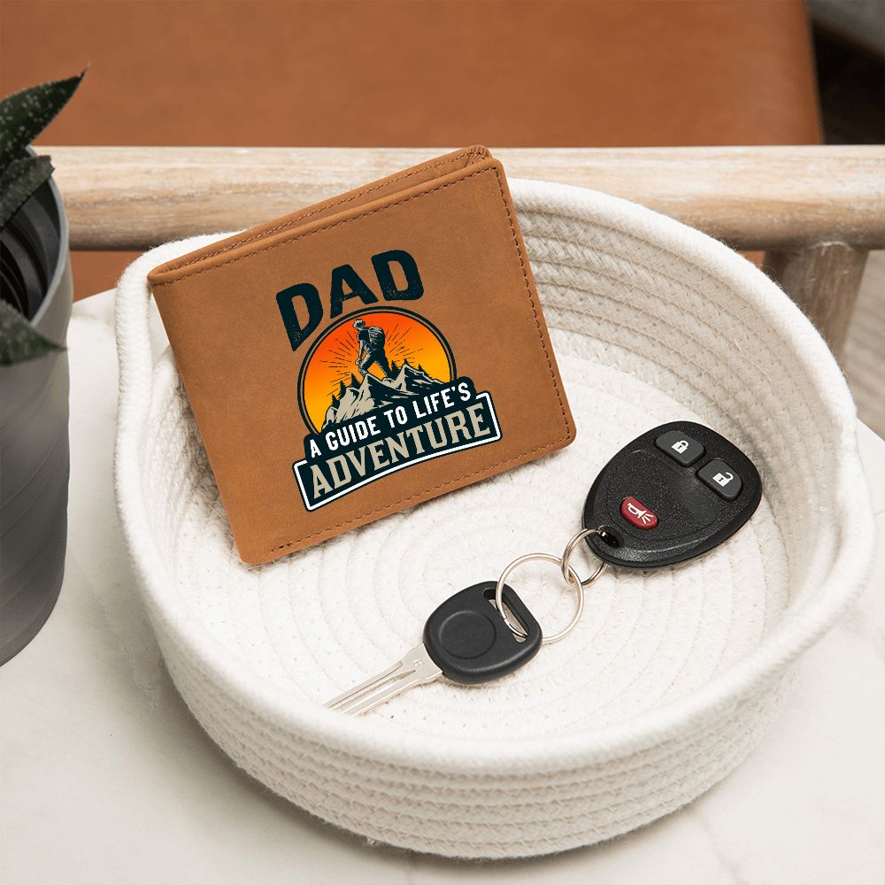 Dad | A guide to life's adventure - Graphic Leather Wallet