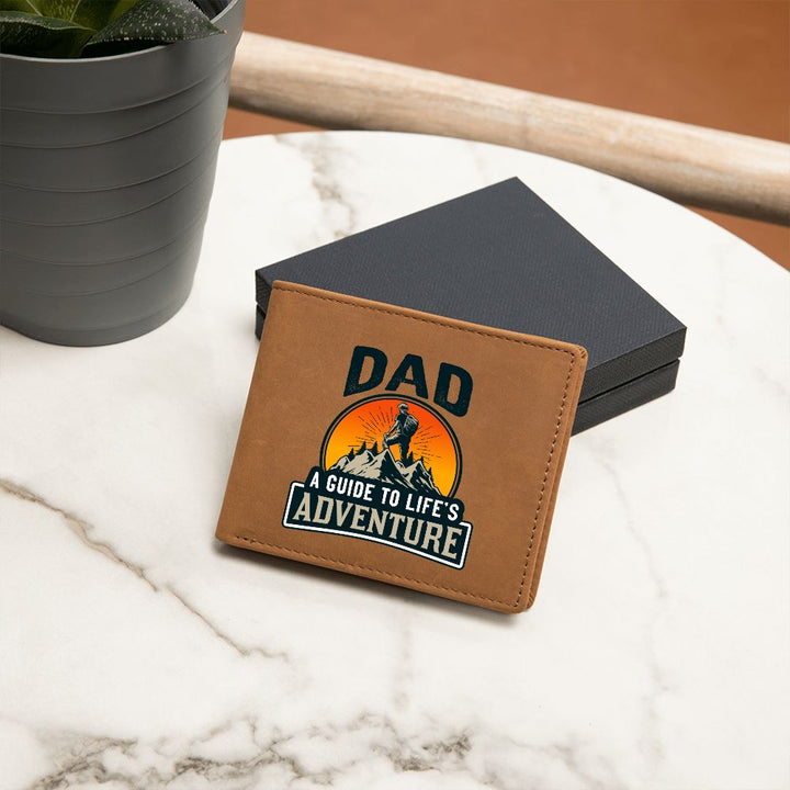 Dad | A guide to life's adventure - Graphic Leather Wallet