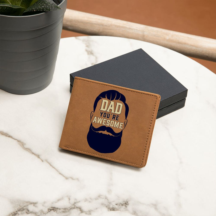 Dad | You're Awesome - Graphic Leather Wallet