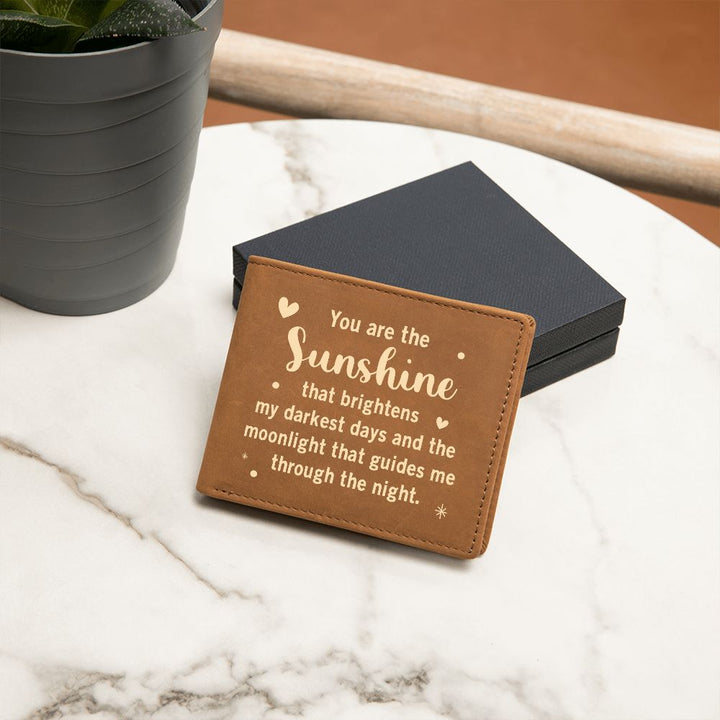 Dad | You are the sunshine that brightens my darkest days - Graphic Leather Wallet