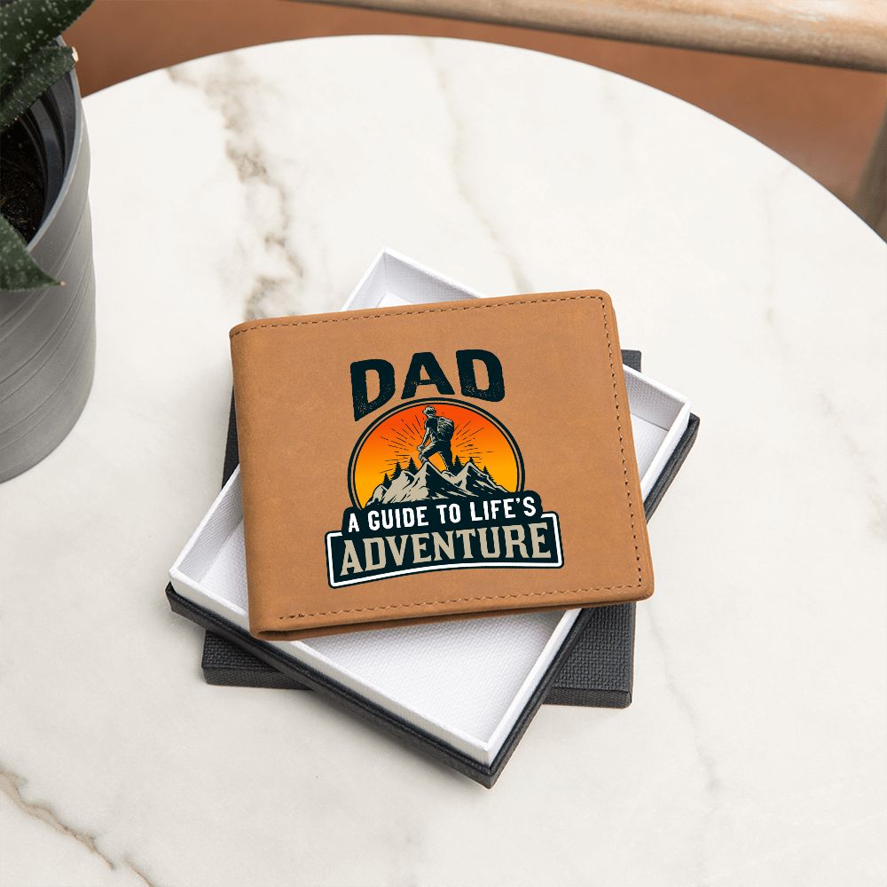 Dad | A guide to life's adventure - Graphic Leather Wallet