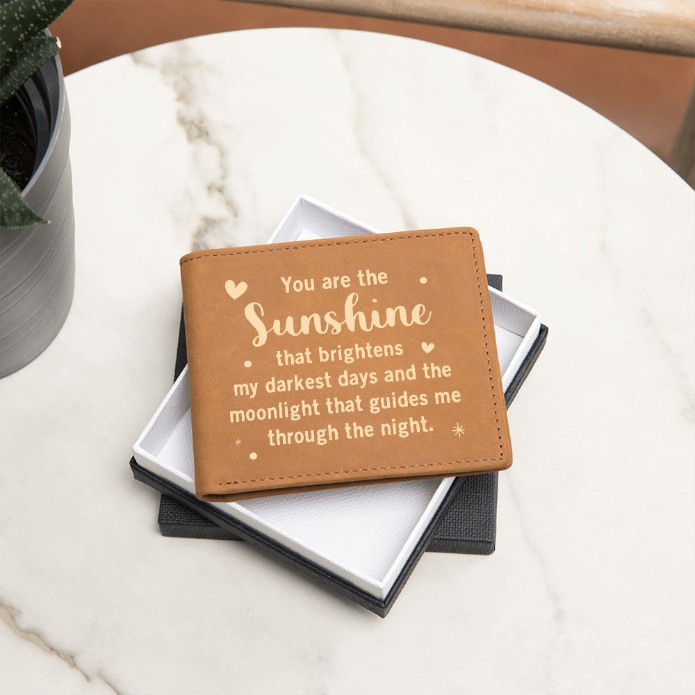 Dad | You are the sunshine that brightens my darkest days - Graphic Leather Wallet