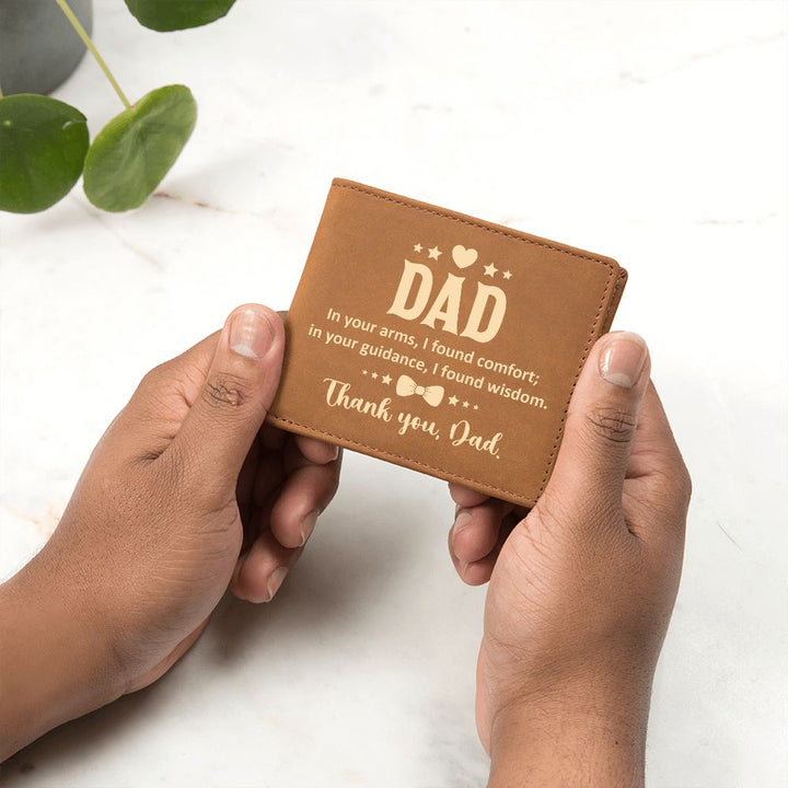 Dad | In your arms, I found comfort - Graphic Leather Wallet