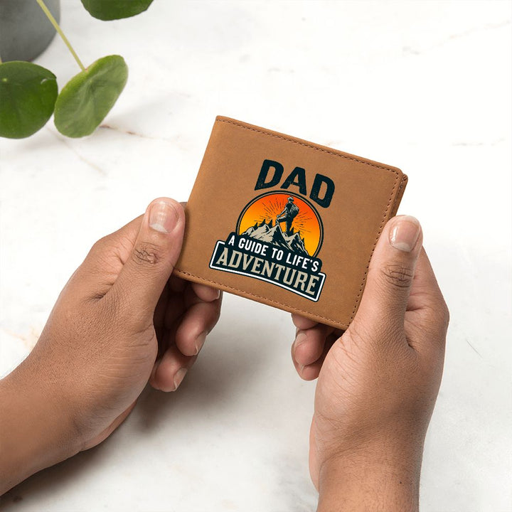 Dad | A guide to life's adventure - Graphic Leather Wallet