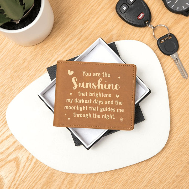 Dad | You are the sunshine that brightens my darkest days - Graphic Leather Wallet