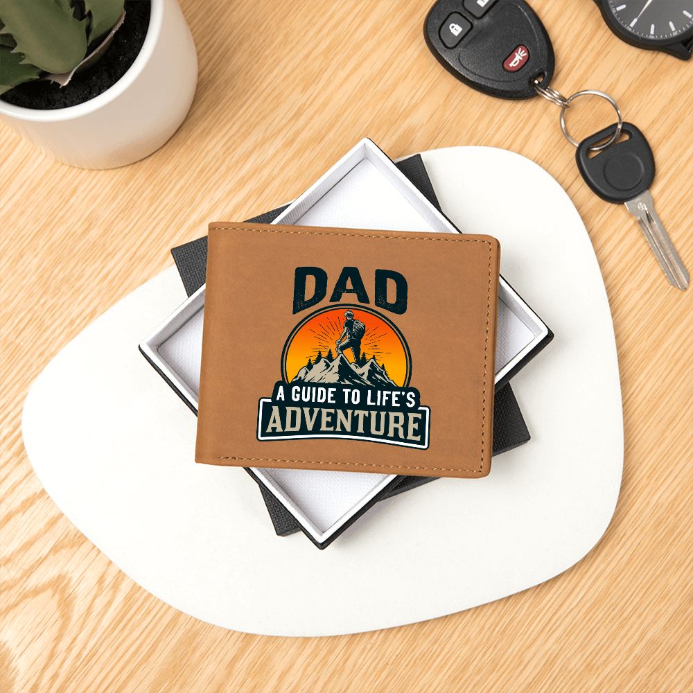 Dad | A guide to life's adventure - Graphic Leather Wallet