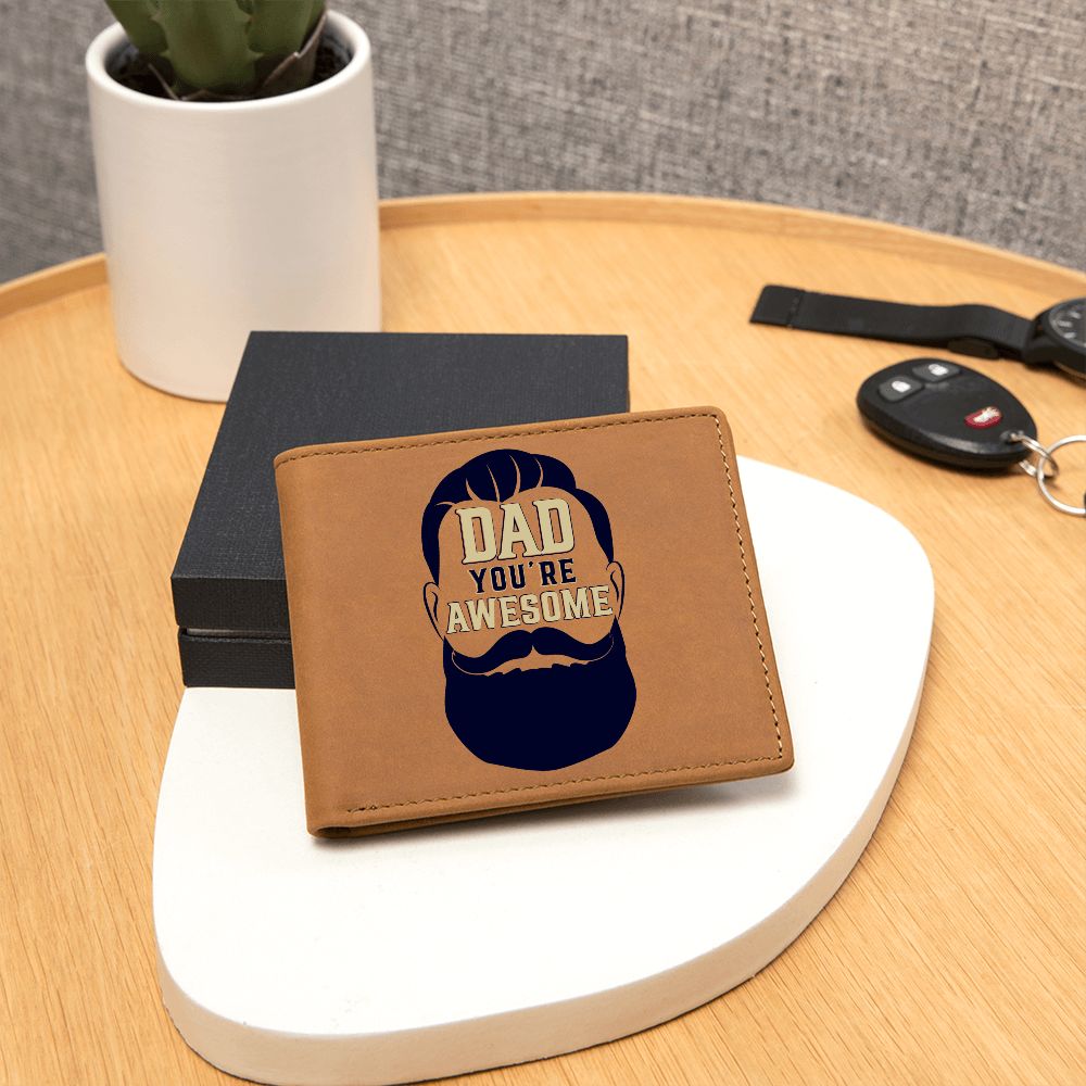 Dad | You're Awesome - Graphic Leather Wallet