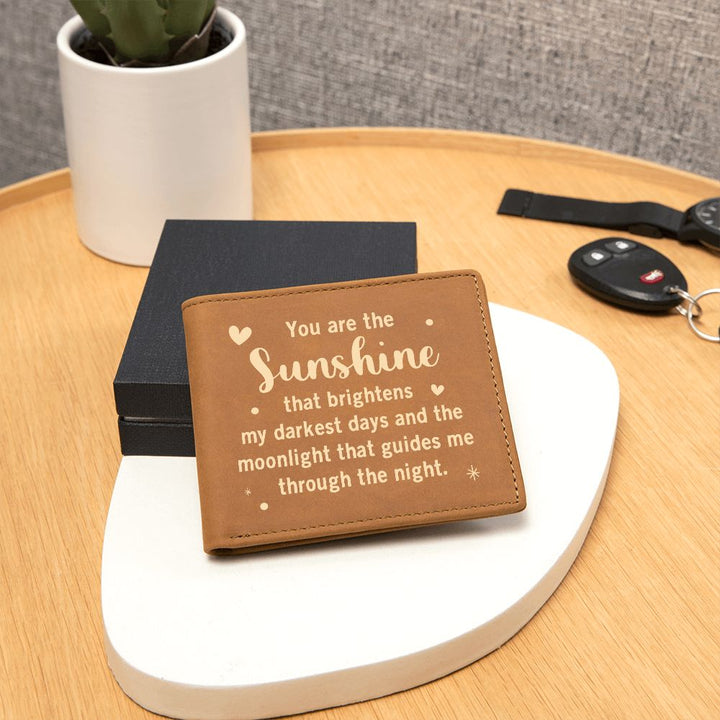 Dad | You are the sunshine that brightens my darkest days - Graphic Leather Wallet