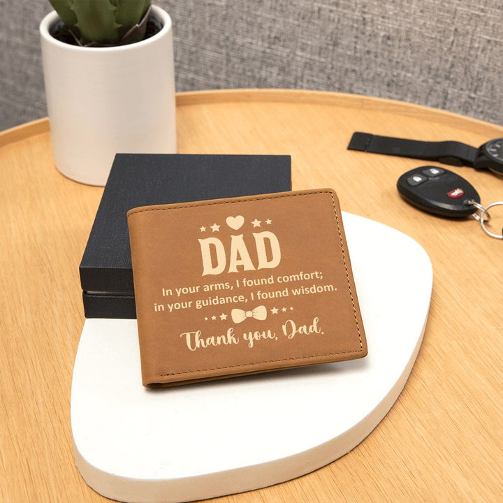 Dad | In your arms, I found comfort - Graphic Leather Wallet