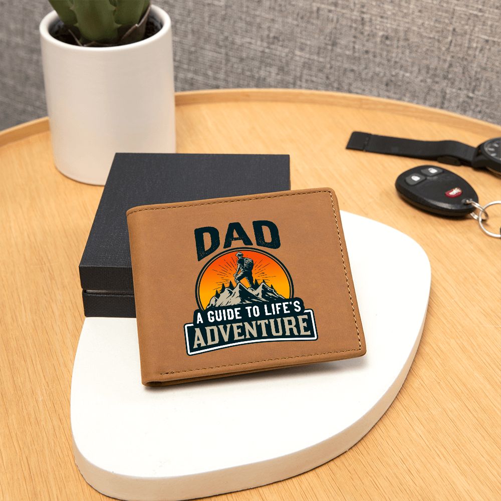 Dad | A guide to life's adventure - Graphic Leather Wallet