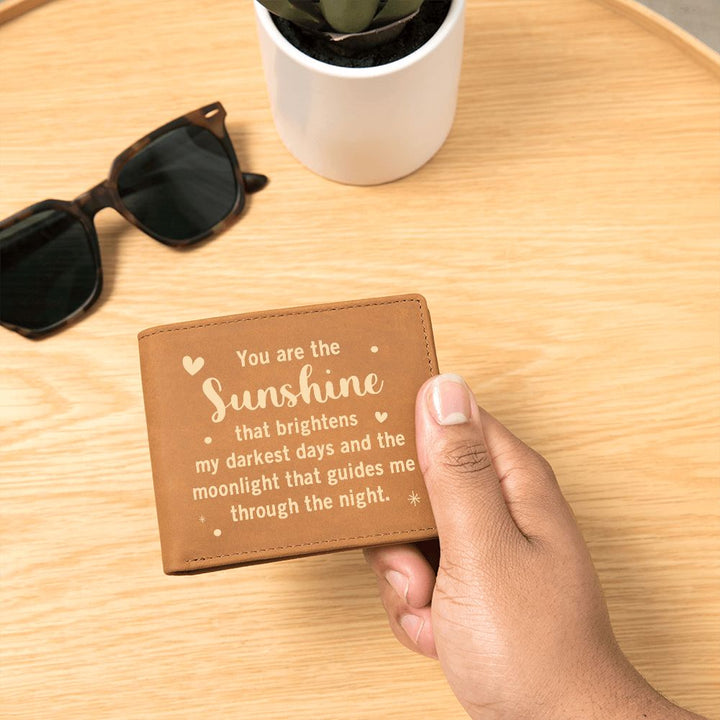 Dad | You are the sunshine that brightens my darkest days - Graphic Leather Wallet