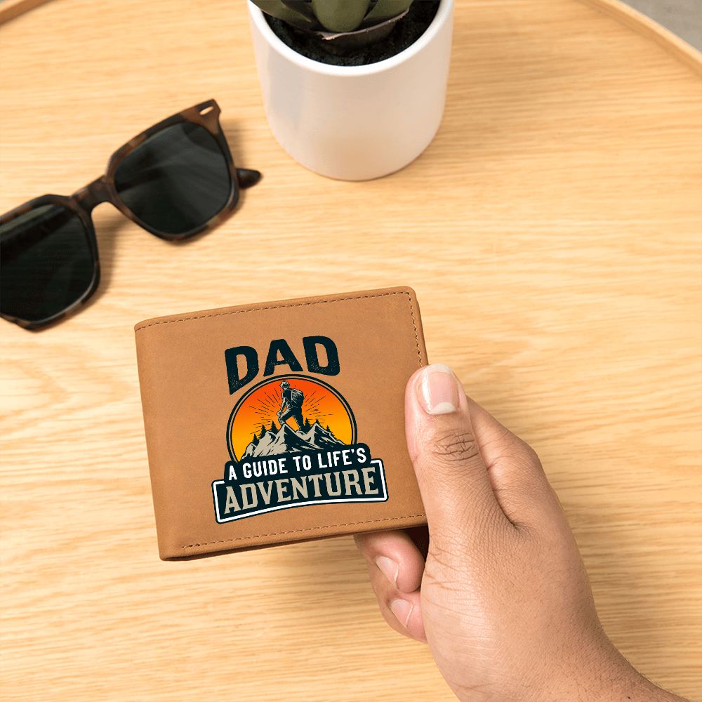 Dad | A guide to life's adventure - Graphic Leather Wallet