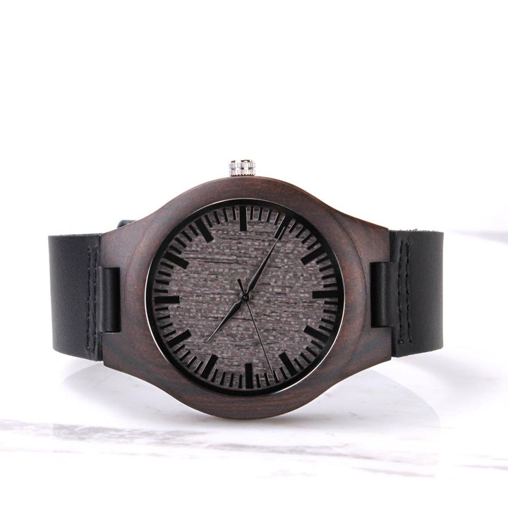 Dad | No Matter how much time passes, you will always be MY HERO - Engraved Wooden Watch