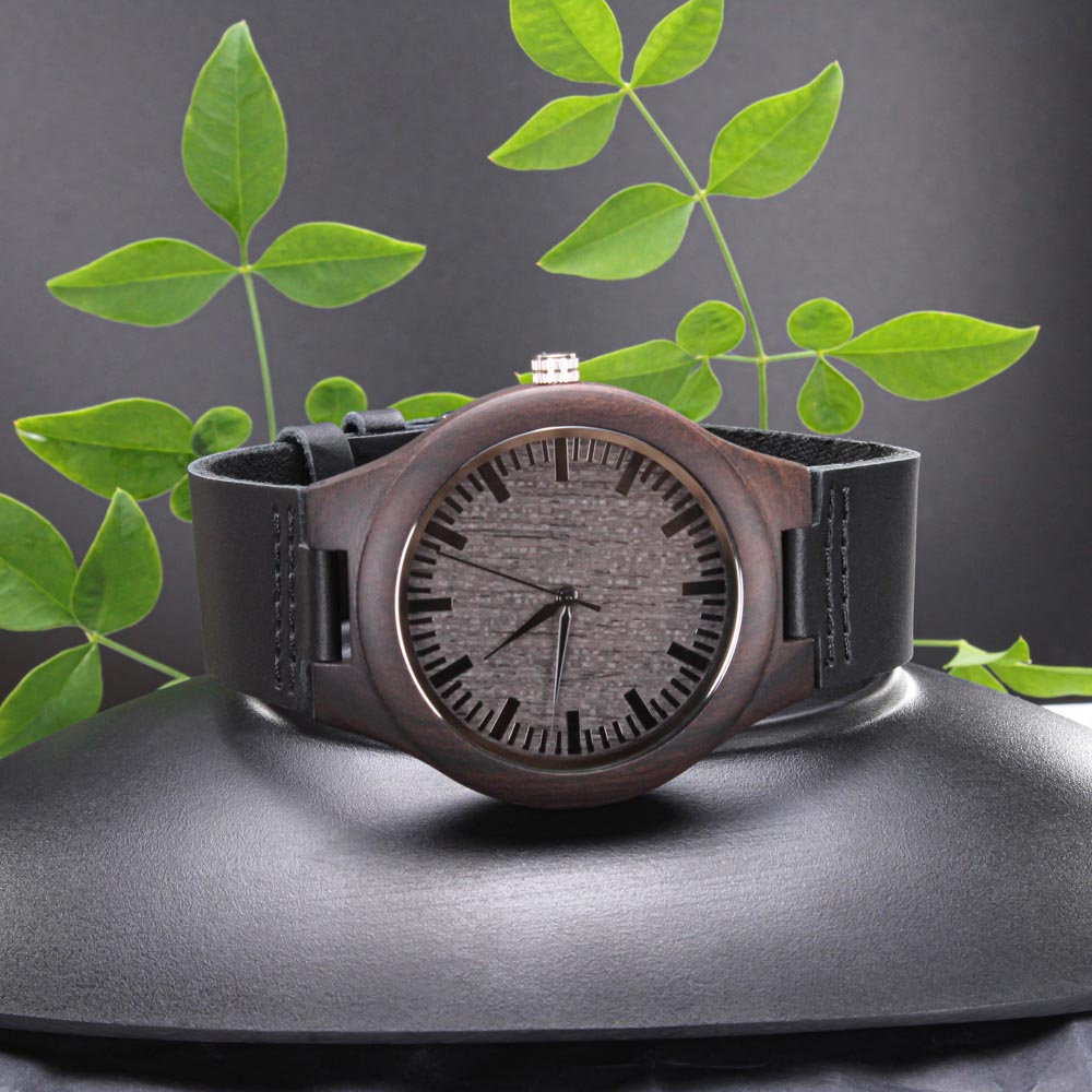 Dad | No Matter how much time passes, you will always be MY HERO - Engraved Wooden Watch