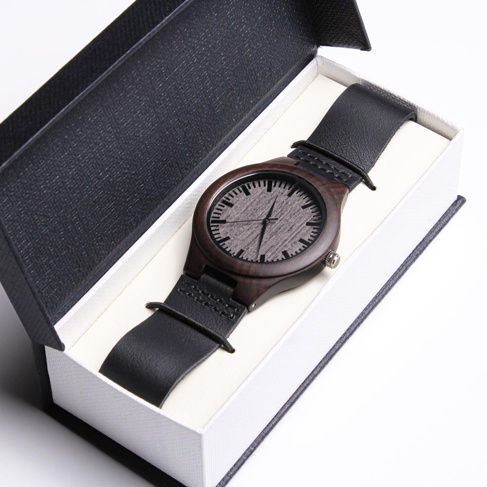 Dad | No Matter how much time passes, you will always be MY HERO - Engraved Wooden Watch