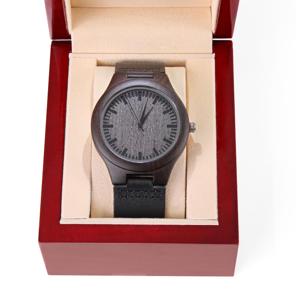 Dad | No Matter how much time passes, you will always be MY HERO - Engraved Wooden Watch