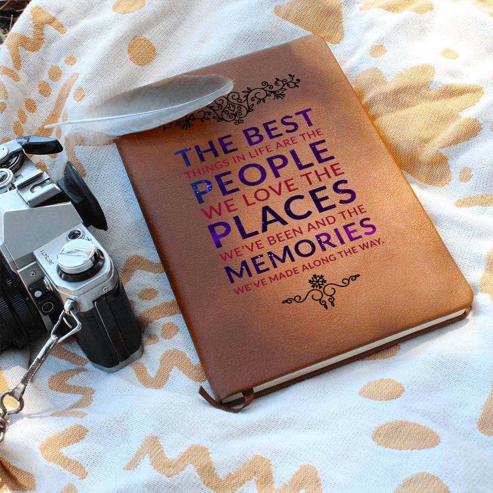 The Best Things in Life - Graphic Leather Journal