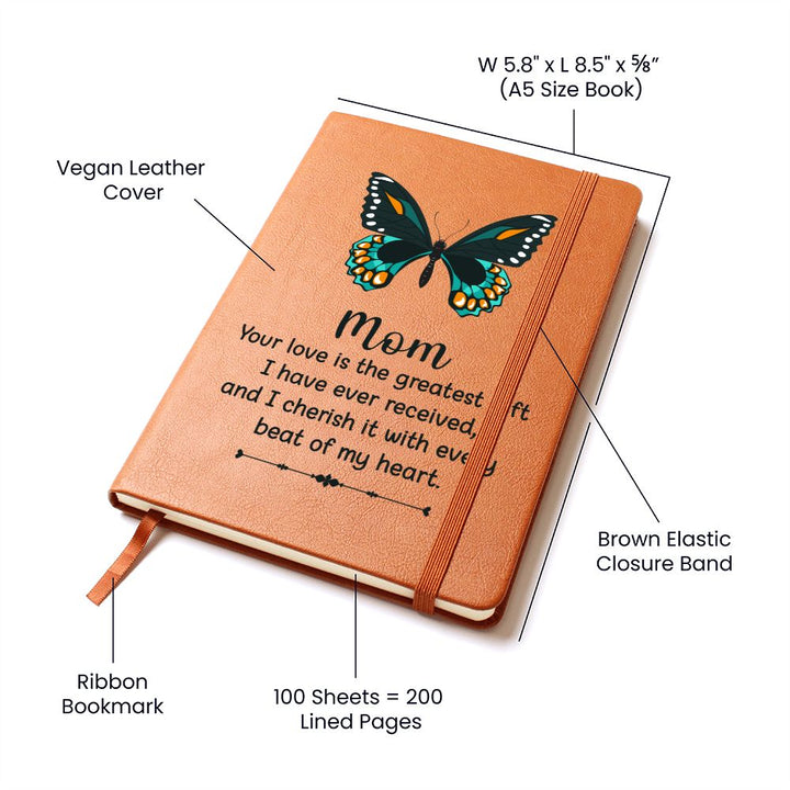 Mom | Your Love is the greatest gift I have received - Graphic Leather Journal