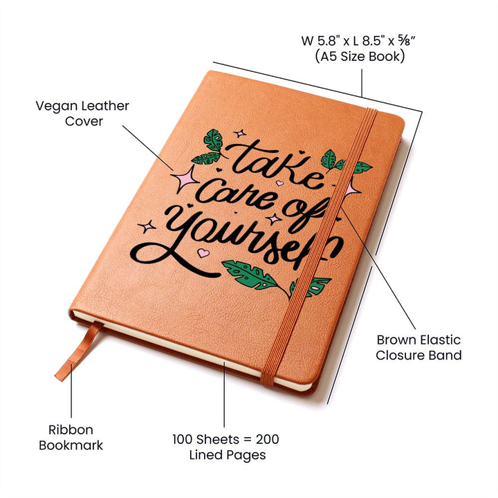 Take Care of Yourself - Graphic Leather Journal