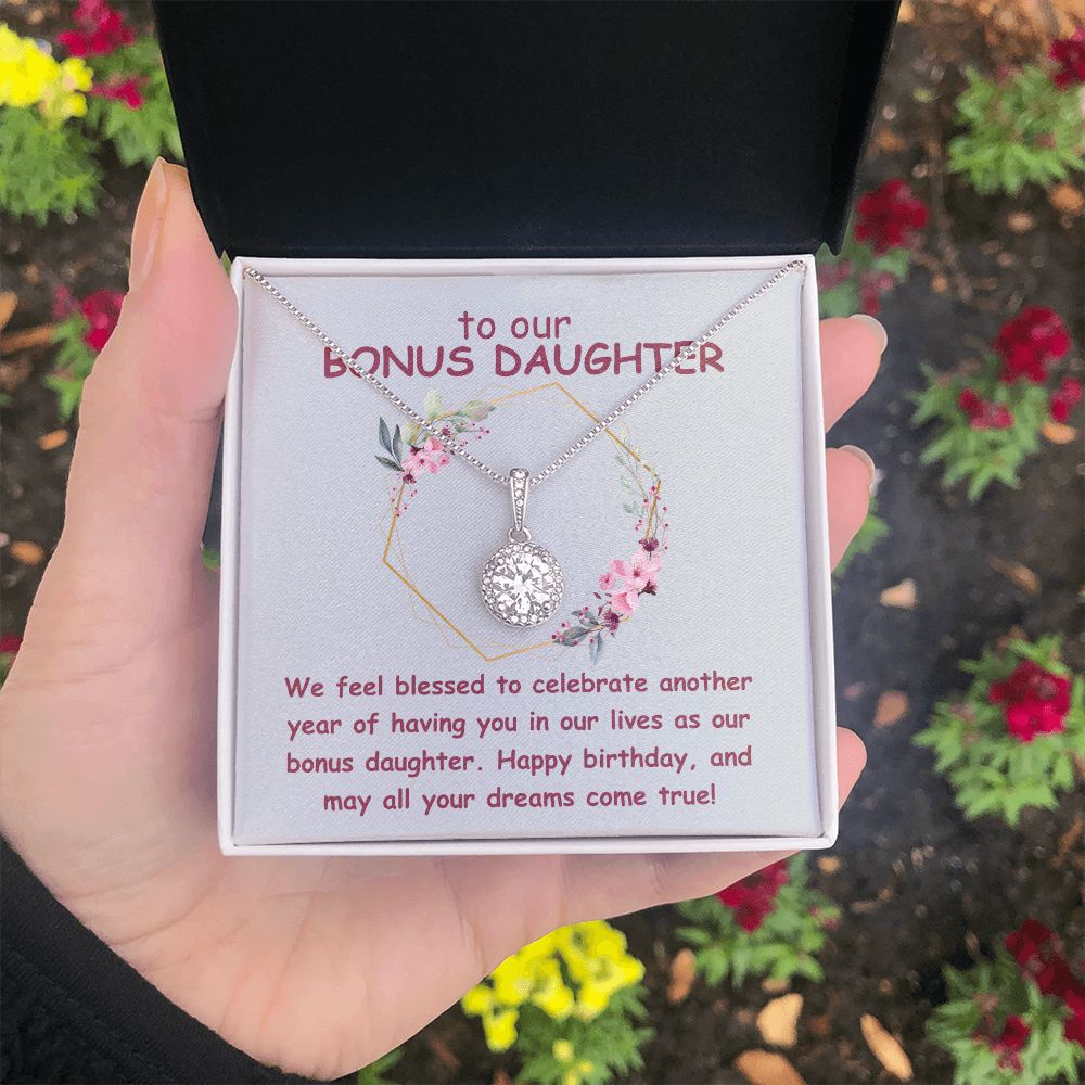 To our Bonus Daughter | We feel blessed to celebrate another year of having in our lives as our bonus daughter. Happy Birthday - Eternal Hope Necklace