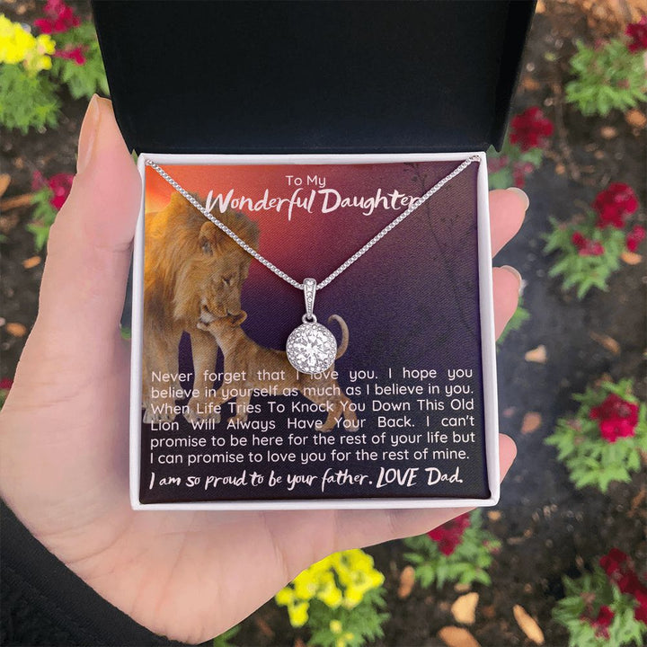 To My Wonderful Daughter | I can promise to love you for the rest on mine - Eternal Hope Necklace