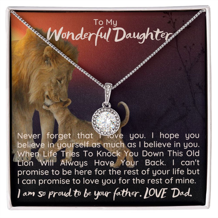 To My Wonderful Daughter | I can promise to love you for the rest on mine - Eternal Hope Necklace