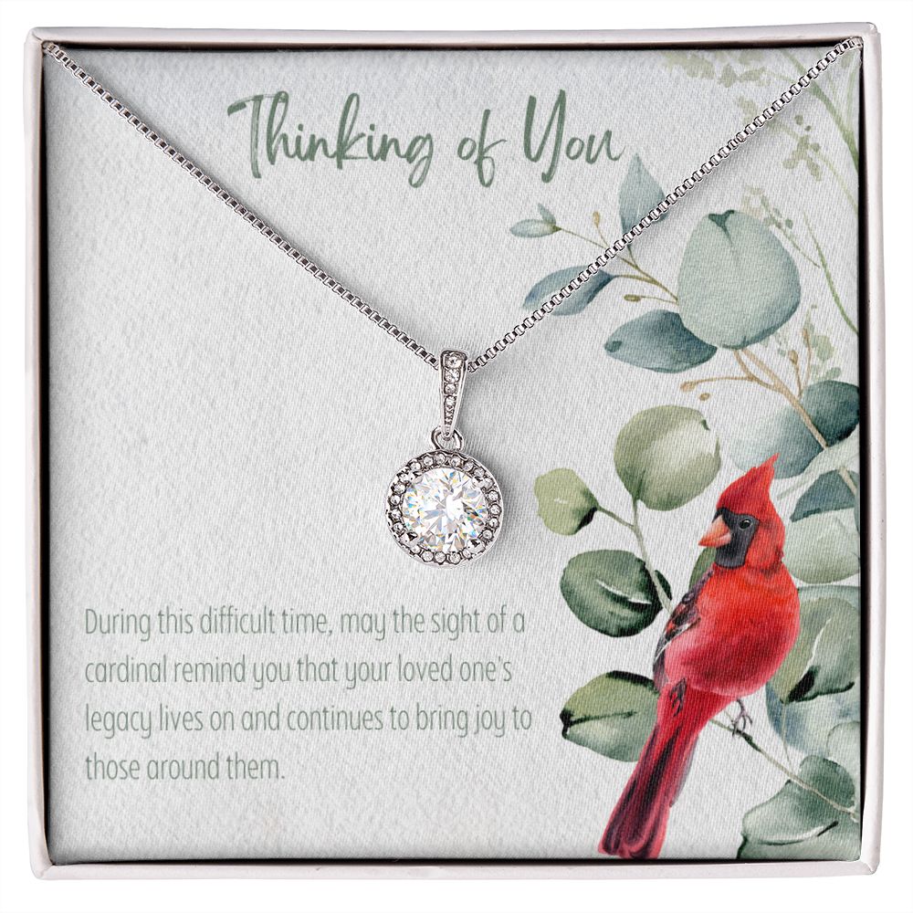 Thinking of You | During this difficult time, may the sight of a cardinal remind you that your loved one's legacy lives on - Eternal Hope Necklace