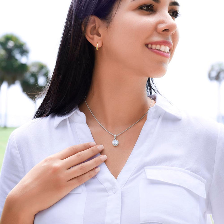 To My Brilliant Daughter | As you walk across the stage on graduation day, know that I am cheering you on from the sidelines - Eternal Hope Necklace