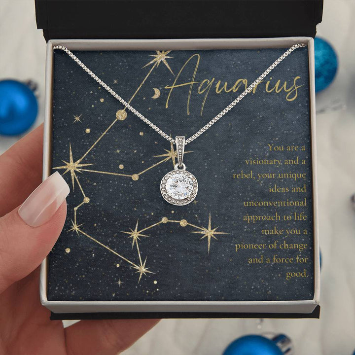 Aquarius | You are a visionary and a rebel, your unique ideas and unconventional approach to life make you a pioneer of change and a force for good. - Eternal Hope Necklace