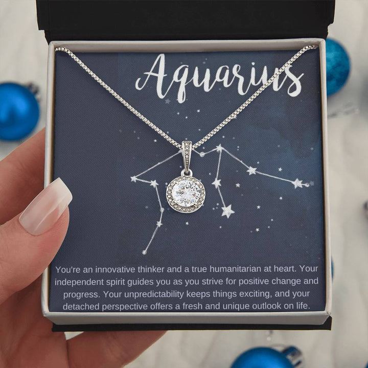 Aquarius | You're an innovative thinker and a true humanitarian at heart - Eternal Hope Necklace