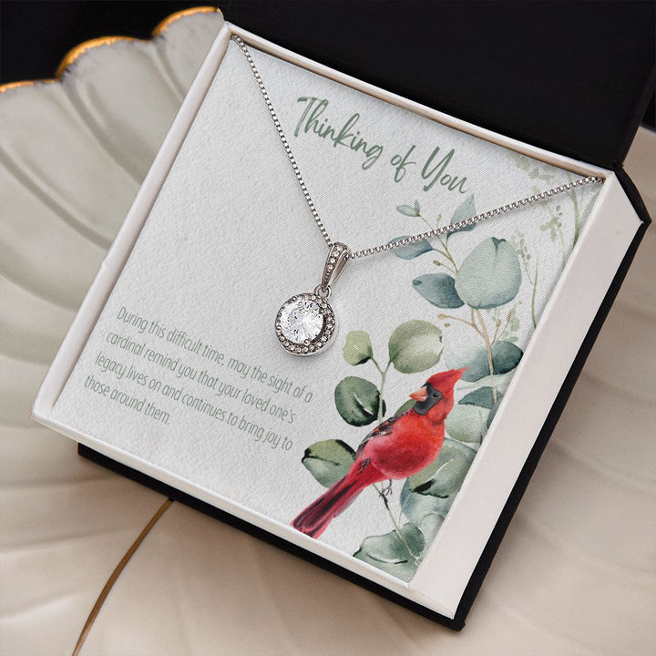 Thinking of You | During this difficult time, may the sight of a cardinal remind you that your loved one's legacy lives on - Eternal Hope Necklace