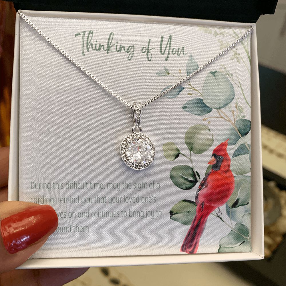 Thinking of You | During this difficult time, may the sight of a cardinal remind you that your loved one's legacy lives on - Eternal Hope Necklace