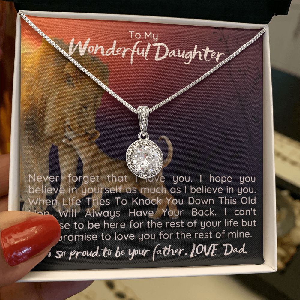 To My Wonderful Daughter | I can promise to love you for the rest on mine - Eternal Hope Necklace