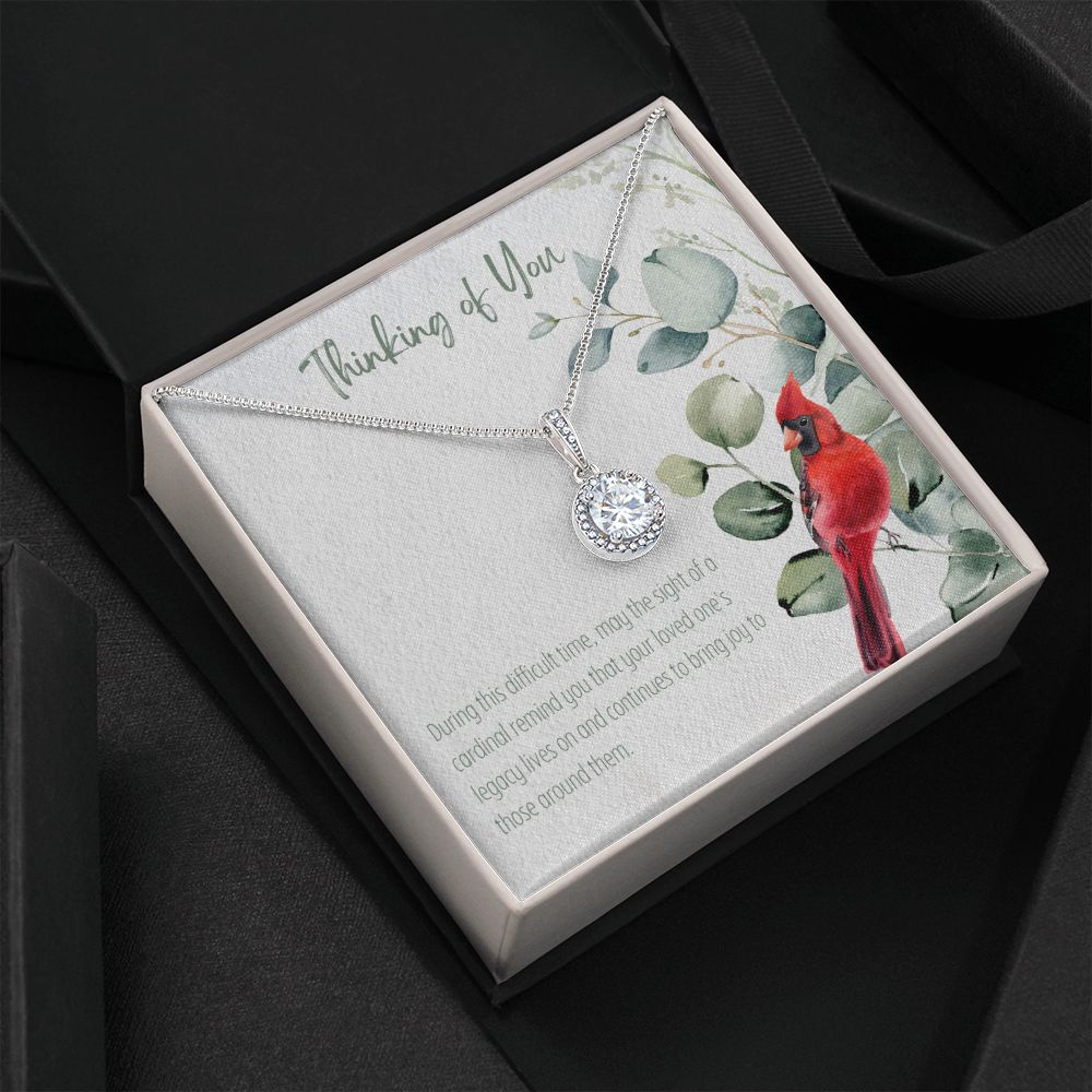 Thinking of You | During this difficult time, may the sight of a cardinal remind you that your loved one's legacy lives on - Eternal Hope Necklace