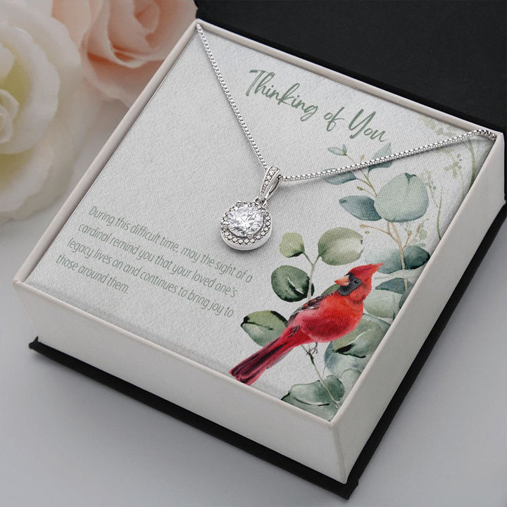 Thinking of You | During this difficult time, may the sight of a cardinal remind you that your loved one's legacy lives on - Eternal Hope Necklace