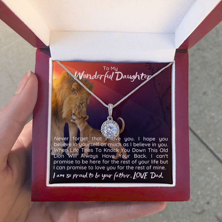 To My Wonderful Daughter | I can promise to love you for the rest on mine - Eternal Hope Necklace