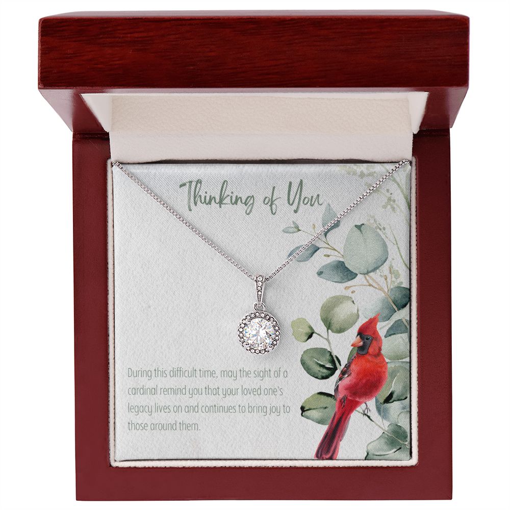 Thinking of You | During this difficult time, may the sight of a cardinal remind you that your loved one's legacy lives on - Eternal Hope Necklace