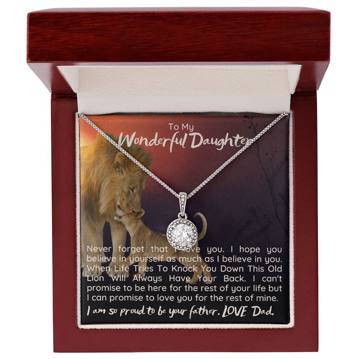 To My Wonderful Daughter | I can promise to love you for the rest on mine - Eternal Hope Necklace