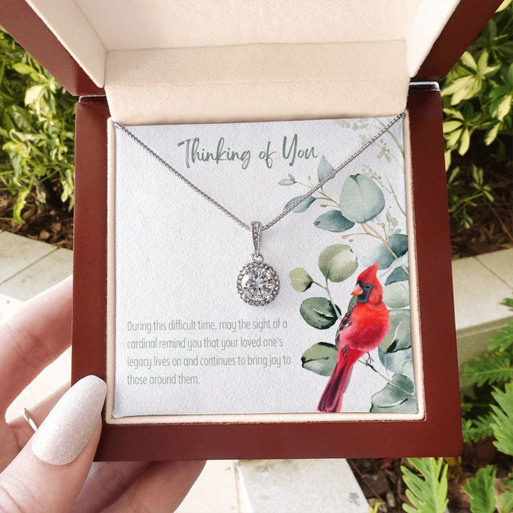 Thinking of You | During this difficult time, may the sight of a cardinal remind you that your loved one's legacy lives on - Eternal Hope Necklace