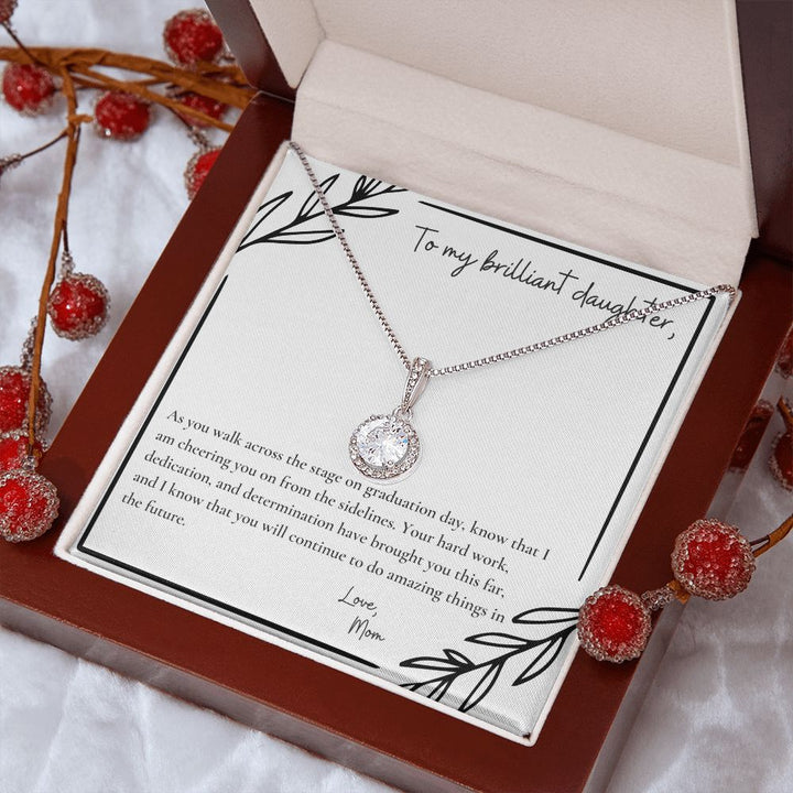 To My Brilliant Daughter | As you walk across the stage on graduation day, know that I am cheering you on from the sidelines - Eternal Hope Necklace