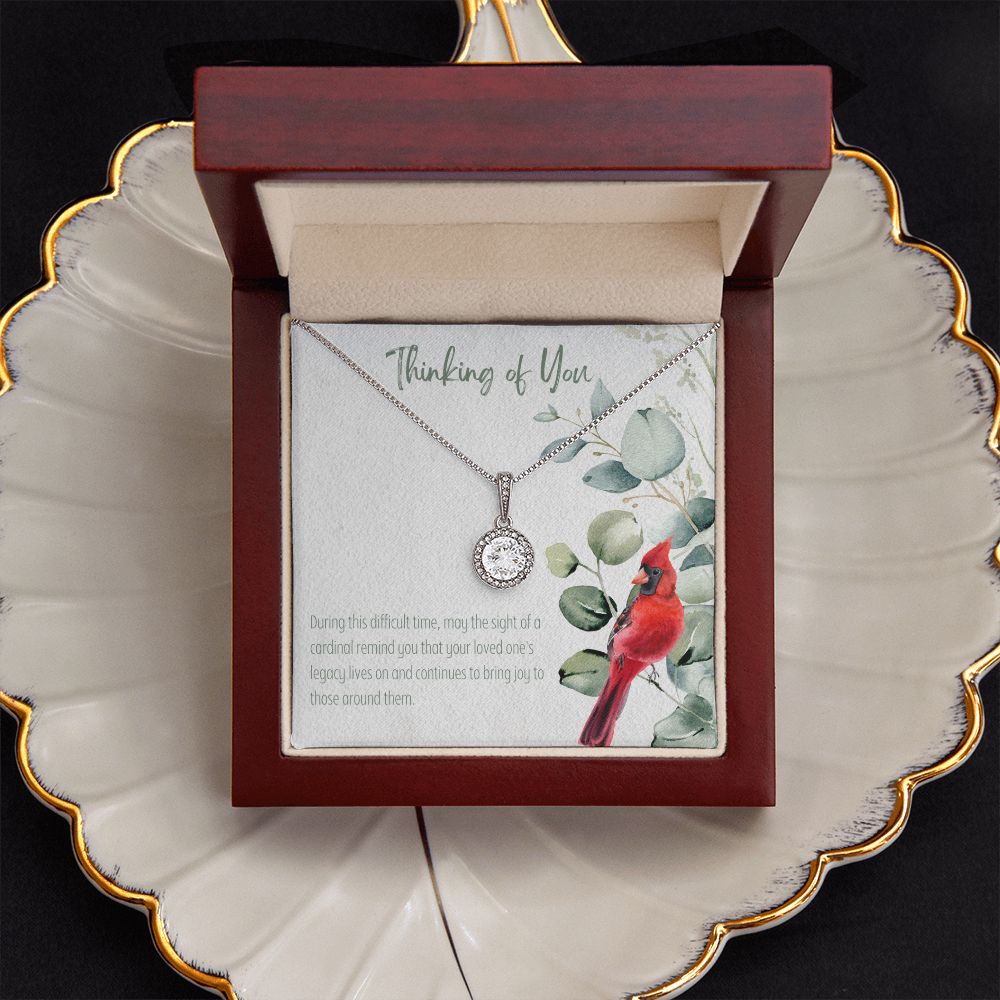 Thinking of You | During this difficult time, may the sight of a cardinal remind you that your loved one's legacy lives on - Eternal Hope Necklace