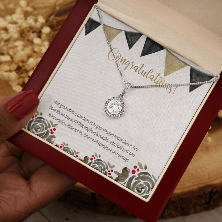 Congratulations | Your graduation is a testament to your strength and resilience - Eternal Hope Necklace