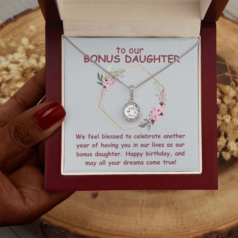 To our Bonus Daughter | We feel blessed to celebrate another year of having in our lives as our bonus daughter. Happy Birthday - Eternal Hope Necklace