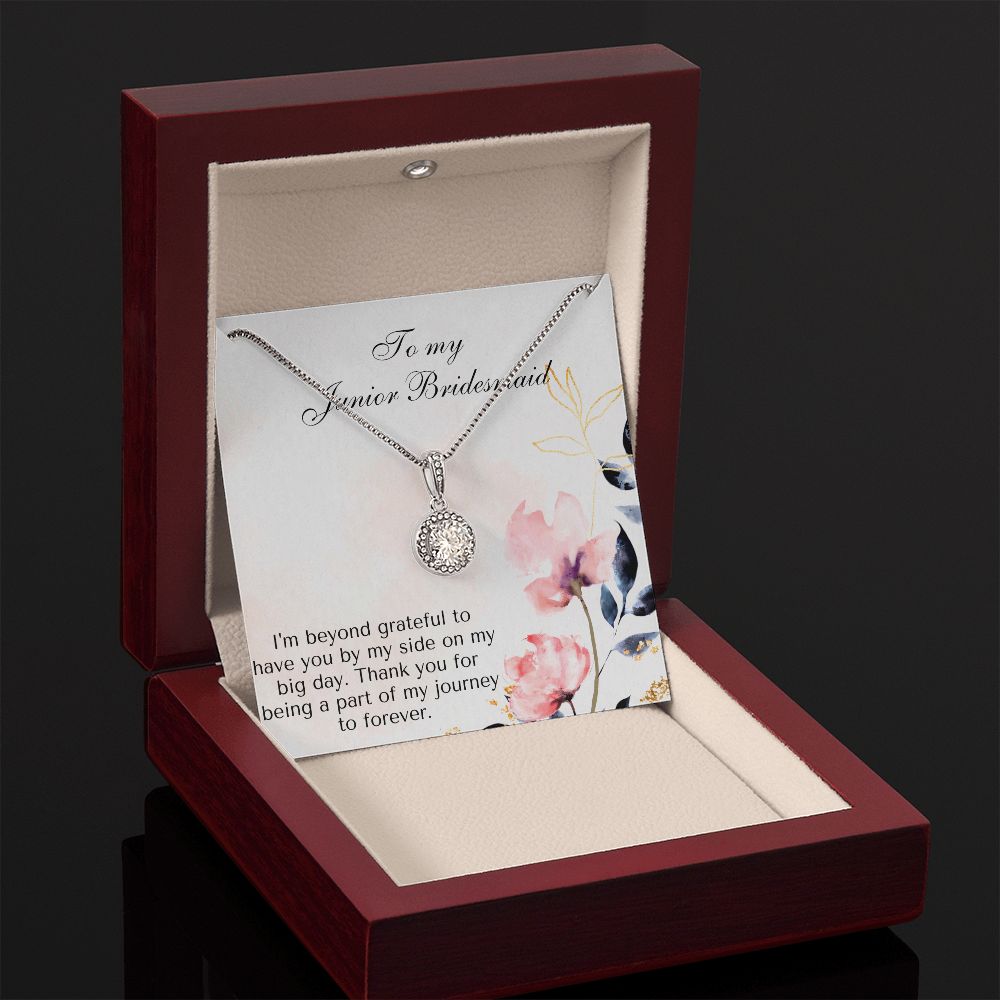 To My Junior Bridesmaid | Thank you for being a part of my journey to forever - Eternal Hope Necklace