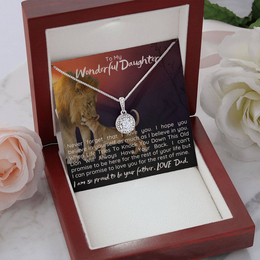 To My Wonderful Daughter | I can promise to love you for the rest on mine - Eternal Hope Necklace