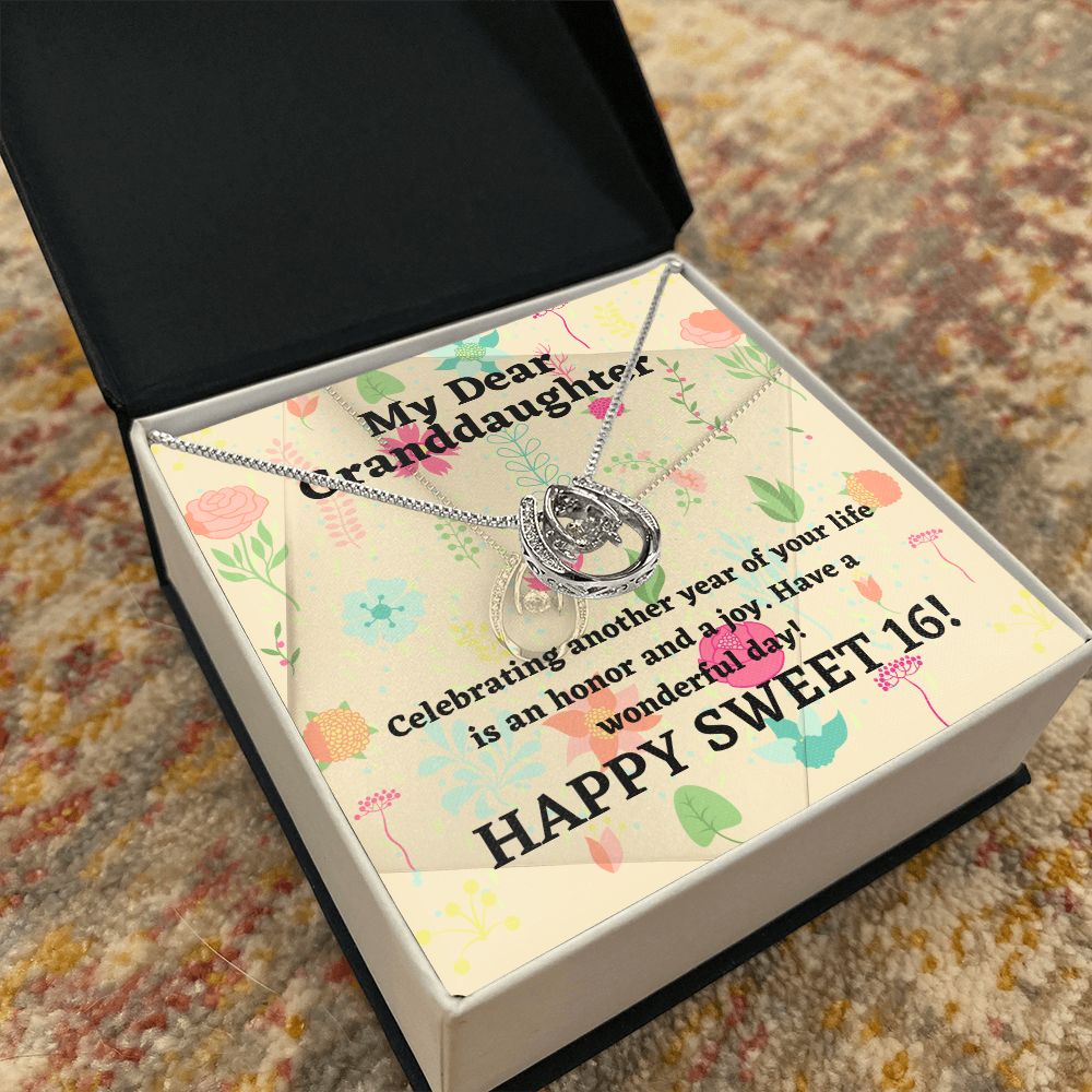 My Dear Granddaughter | Celebrating another year of your life is an honor and a joy. Happy Sweet 16! - Lucky in Love Necklace