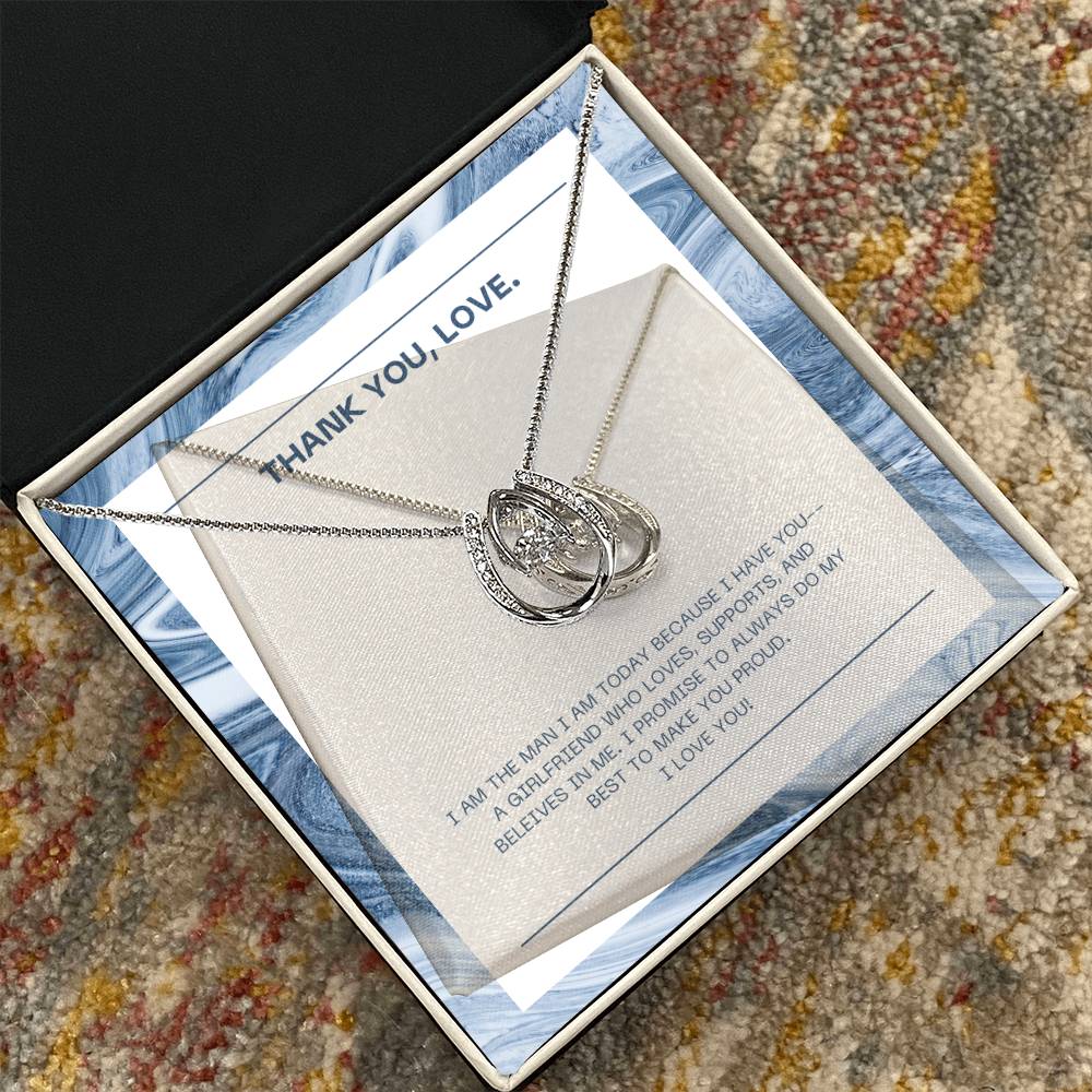 Thank, Love | I am the man I am today because I have you - Lucky in Love Necklace