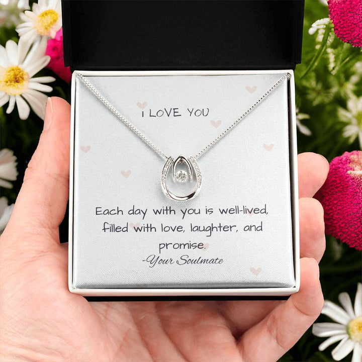 I LOVE YOU | Each day with you is well-lived filled with love, laughter, and promise - Lucky In Love Necklace