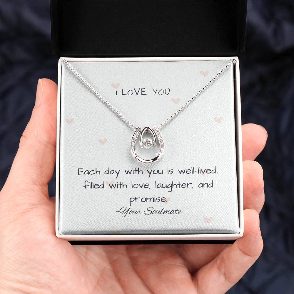 I LOVE YOU | Each day with you is well-lived filled with love, laughter, and promise - Lucky In Love Necklace